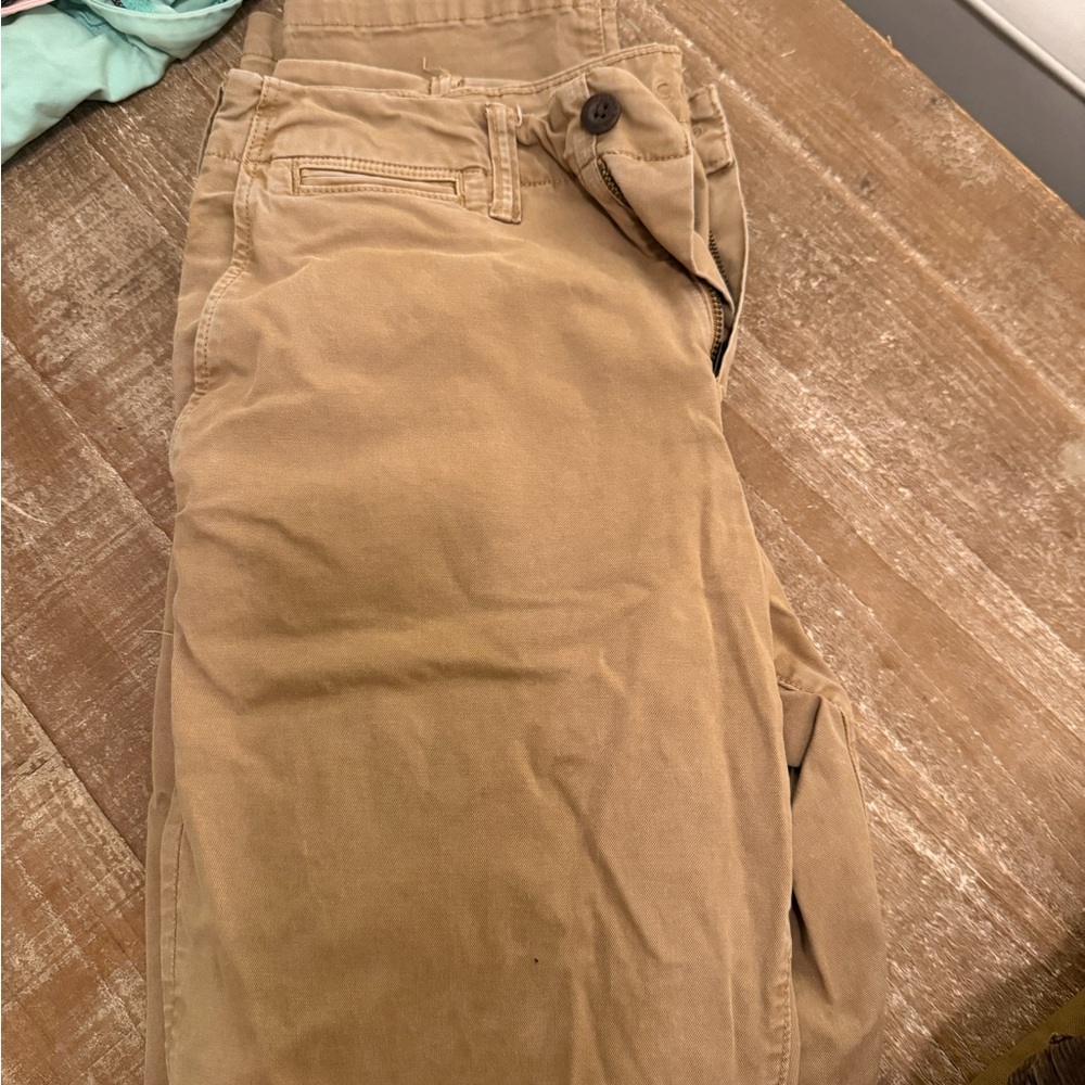 American Eagle Outfitters Men's Khaki Cotton Chinos - Light Tan